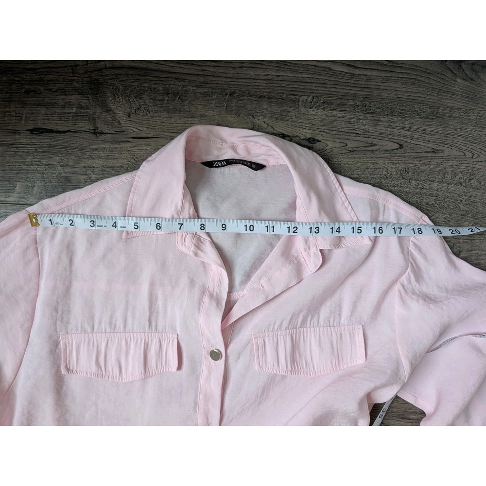 Zara Soft Pink Midi Shirt Dress with D-Ring Belt - Picture 14 of 16